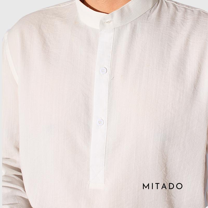 Product Introduction of Áo sơ mi nam dài tay cổ tàu MITADO, áo sơ mi đũi form rộng trẻ trung năng động, mã 600 4