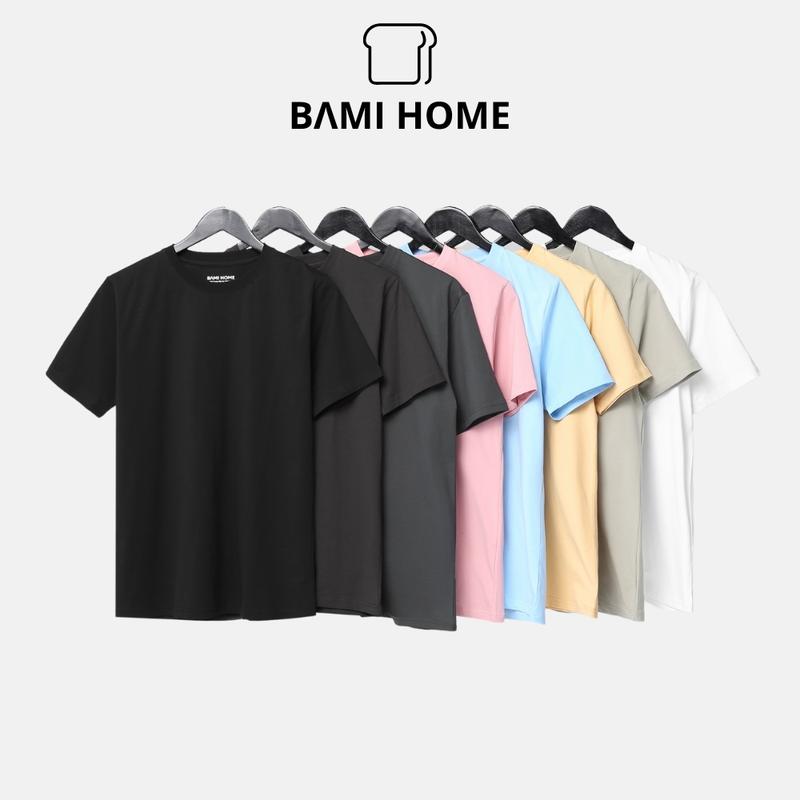 [GIÁ CHỈ CÓ TRÊN LIVESTREAM] Áo thun cổ tròn basic unisex BAMIHOME vải thun Cotton cao cấp co giãn 4 chiều Form Regular vừa vặn thoải mái ATS012