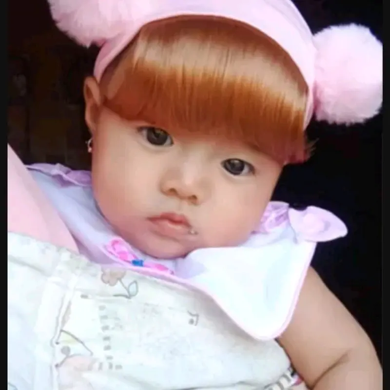 BANDANA BAYI WIG PONI PIRANG POMPOM / BANDANA BANDO ANAK RAMBUT PONI 03-2TH 3
