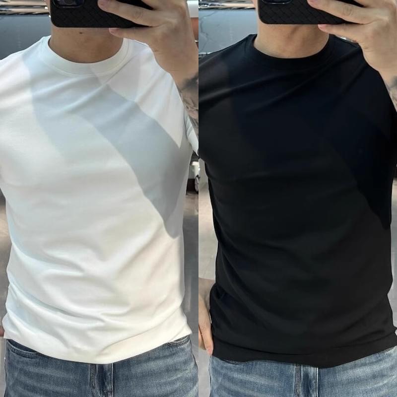 ÁO PHÔNG TRƠN CỔ TRÒN COTTON CO GIÃN 4 CHIỀU