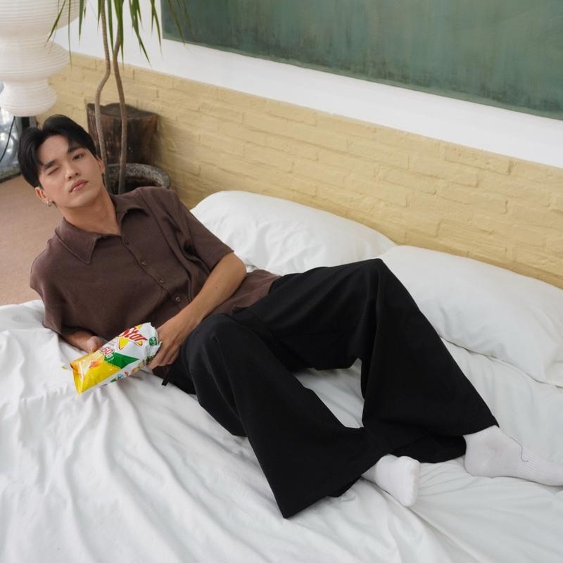 Sơ mi thanh lịch tay ngắn unisex - Chất Gân Đan Premium 24hmood sominam  dep 6