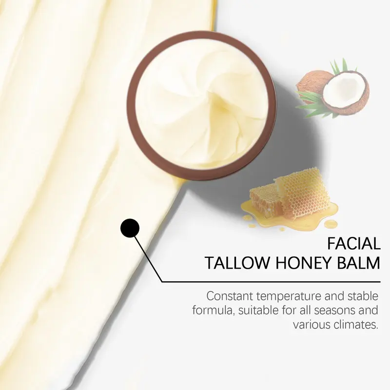 Whipped Beef Tallow and Honey Balm, Moisturizing Nourishing Body Lotion, Body Moisturizer Hydrating Cream Body Care Product, Deep Moisturizing Body Care Product for Daily Use, Skin Soothing Cream, Moisturizer 6