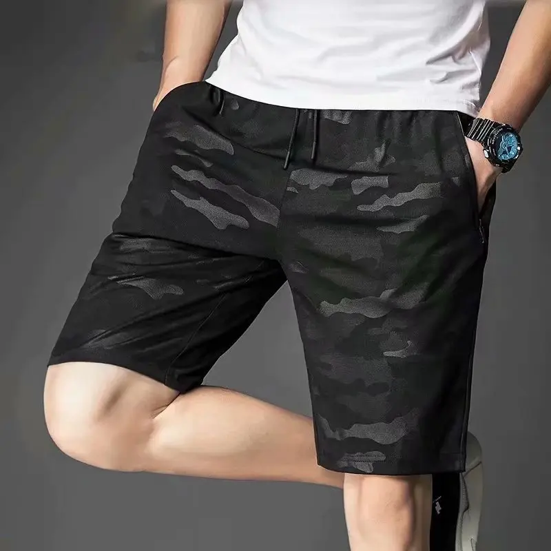 Summer Camouflage Pants Men's Shorts Quick-Dry Pants Casual Plus Size Five-Point Pants Stretch Loose Shorts Beach Pants