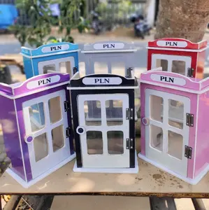 Box Meteran Listrik Token Pulsa Kombinasi Kayu