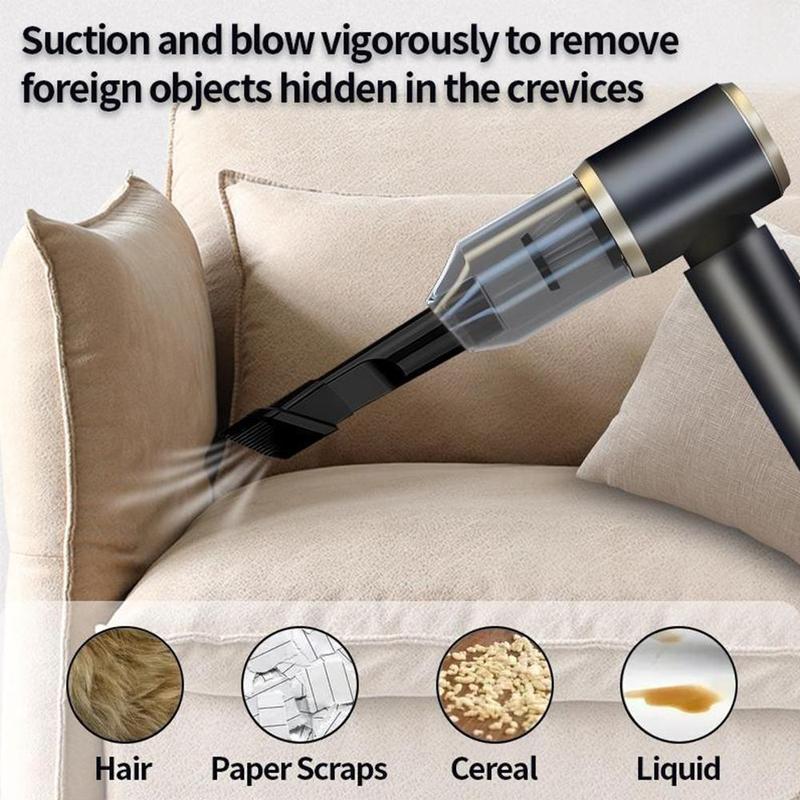 Car Vacuum Cleaner, 1 Count 5000PA Cordless Handheld Car Vacuum & Air Duster, Portable Wet & Dry Car Vacuum Cleaner with LED Light & Multi Nozzles for Car, Home, Pet 3