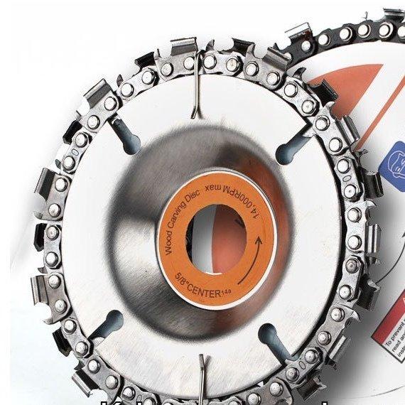 Đĩa cưa xích, lưỡi cưa xích cắt gỗ, phay phá gỗ đa năng gắn máy mài