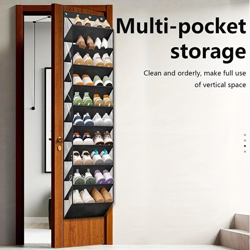Product Introduction of 10 Tier Over The Door Shoe Organizer, 1 Count Deep Pockets Large Hanging Shoe Storage Bag, Wall Mounted Shelves, Shoe Holder Hanger for Sneakers Boots 7