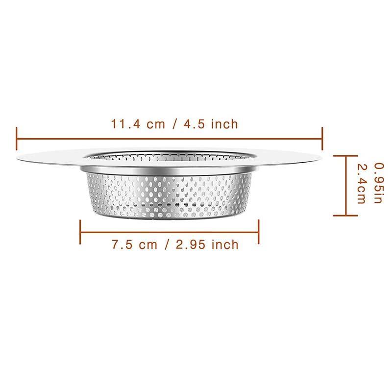 Product Introduction of Kitchen Sink Strainer Stainless Steel Sink Strainer With Large Wide For Mesh Sink Strainer 9
