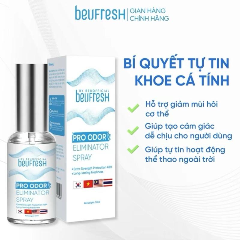 Xịt khử mùi toàn thân, lăn khử mùi BEUFRESH ngăn tiết mồ hôi, hạn chế mùi cơ thể 30ml 7