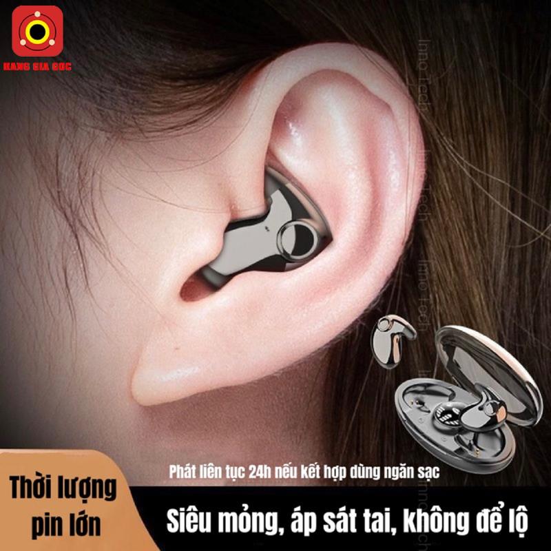Tai Nghe Bluetooth 5.3 MD538 Mẫu mới Nhét tai Không Dây, Thiết Kế Mỏng Nhẹ Nằm Ngủ, Micro Tích Hợp, Pass Căng, Chống Nước Nghe Nhạc Earphone
