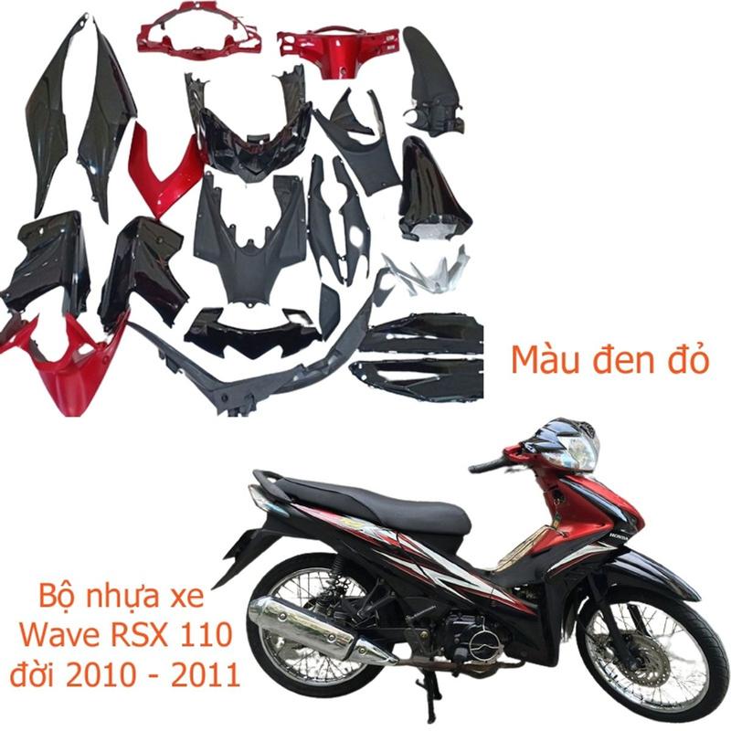 Dàn áo xe WAVE RSX 110 nhựa nguyên sinh ABS cao cấp màu Đen Đỏ