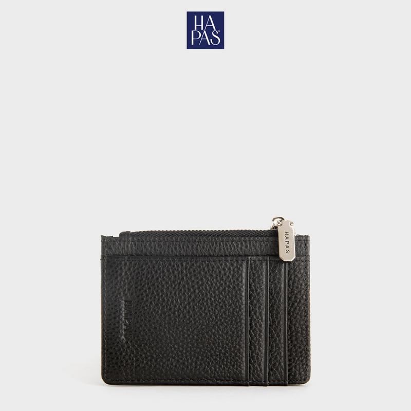 Ví Card Da Vân Thật Khóa Bạc Sz 11 HAPAS - VN240183 Wallet Nhiều Ngăn Chữ Nhật