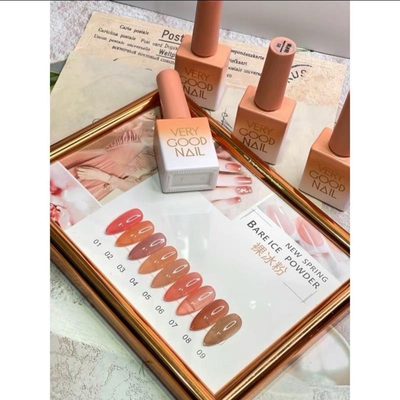 ￼Sơn thạch verygood 9 màu chính hãng tặng kèm bảng màu - Set sơn verygood 9 chai tone hồng, nâu chất đặc mướt