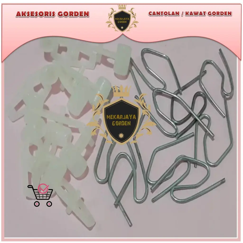 aksesoris gorden korden batang balok korden hordeng kaki penyangga pengait bracket single double cantolan kawat S roda T tutup batang balok