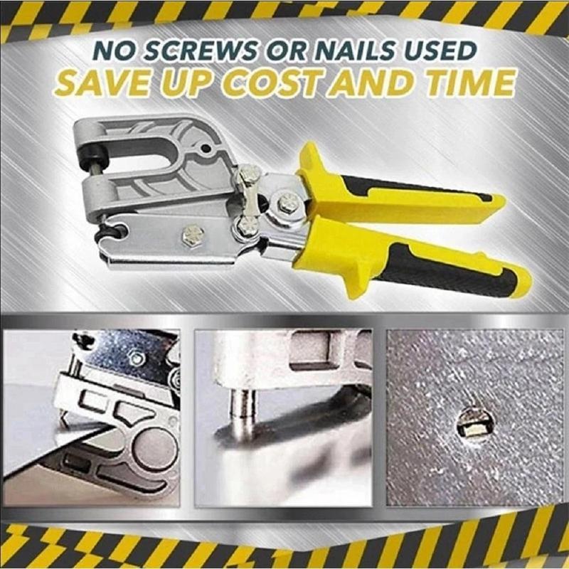 Product Introduction of 10 Inch High-Carbon Steel Handle Stud Crimper Plaster Board Drywall Pliers For Fastening Metal Studs Punching Clam Hardware 14