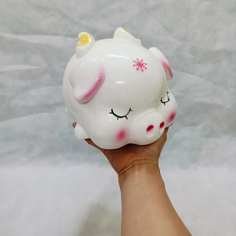 [XƯỞNG HEO ĐẤT XINH86] Ống Heo Thiên Thần, Heo Nhũ Vàng được Làm  Bằng Thạch Cao, Dùng Làm Ống Tiết Kiệm, Hoặc Trang trí nhà cửa 1