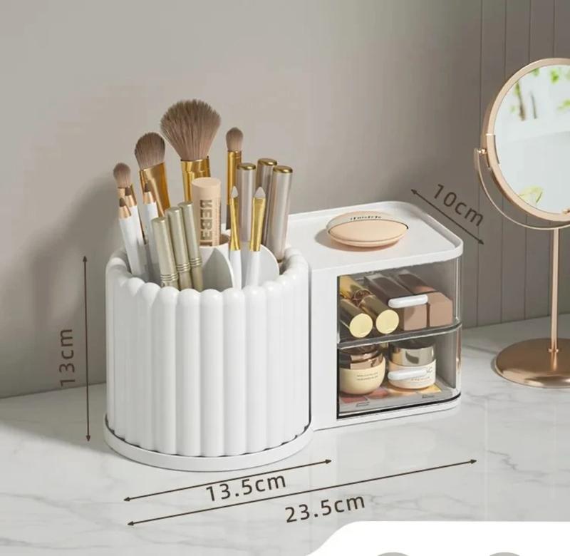 Product Introduction of Makeup Storage Organizer Cosmetics Display Case with Brush Holder Desk Organizer for Vanity Cosmetic Storage Box Lipstick Holder 1