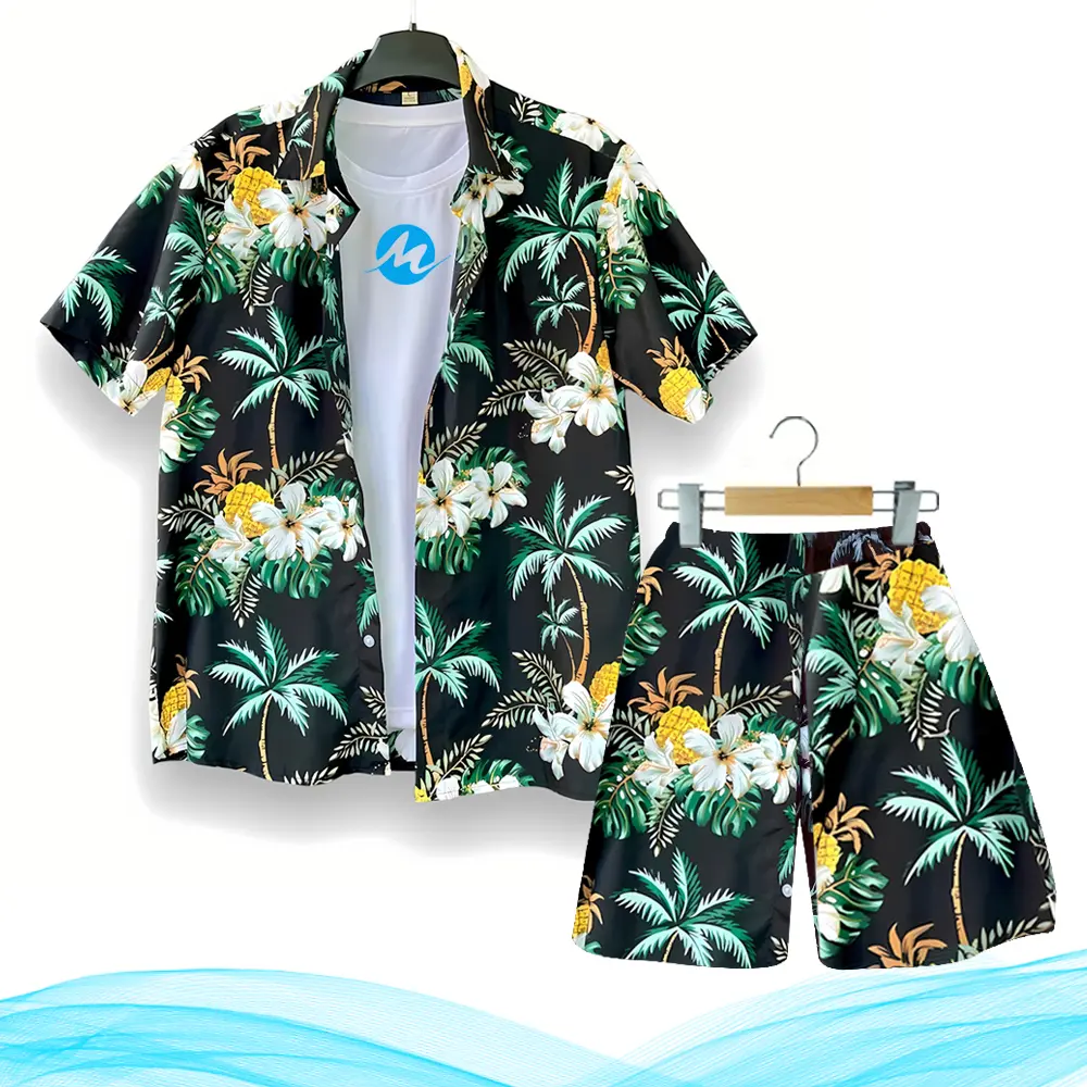 Comb ÁO Và QUẦN đi biển họa tiết hoa lá nhiều mầu sắc chất liệu kate thái mềm mại thoải mái hoạt động mặc đi biển
