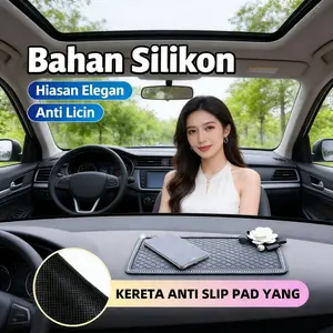 Dashboard Mobil Kristal Anti Slip Alas Dashboard, Tempat Ponsel & Aksesori, Desain Berlian Gemas, Tahan Panas, Penahan Barang Praktis untuk Mobil Model XYZ, Lebar 50cm x Tinggi 30cm