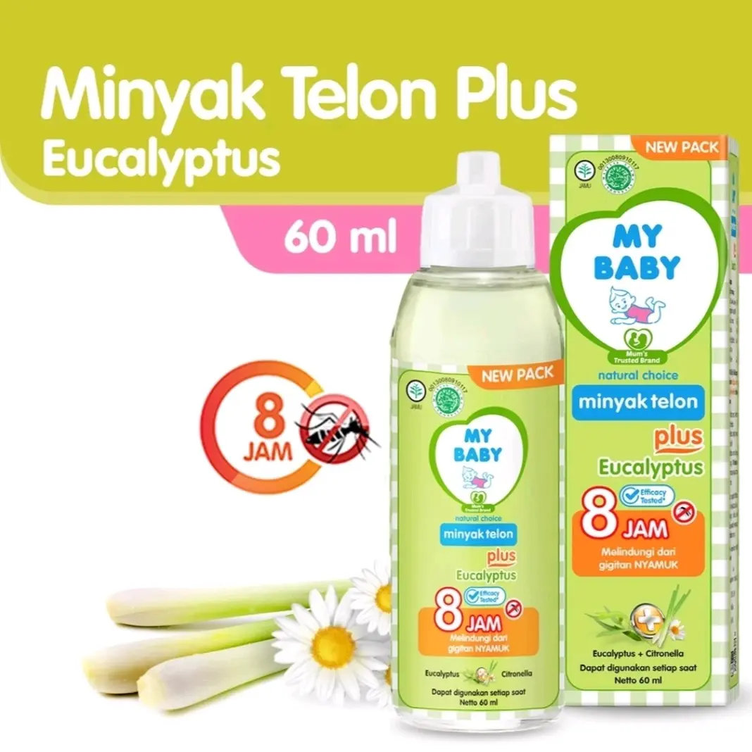 My Baby Minyak Telon Plus Eucalyptus 60ml - Minyak Telon Bayi Anti Nyamuk 8jam