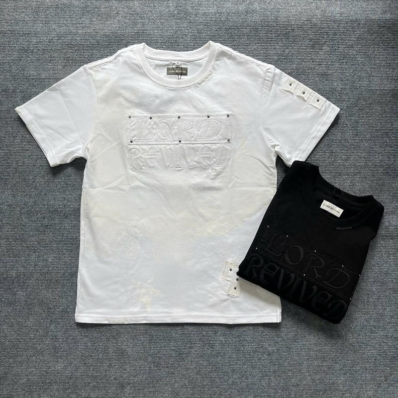 Áo thun nam đại bàng thêu chất liệu cotton cao cấp - Cổ Tròn áo thun màu trắng