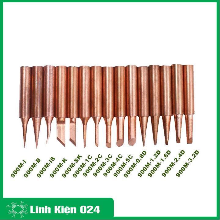 Mũi Hàn 900M Đồng Nguyên Chất Dùng Cho Máy Hàn Hakko 936, TQ936, 937