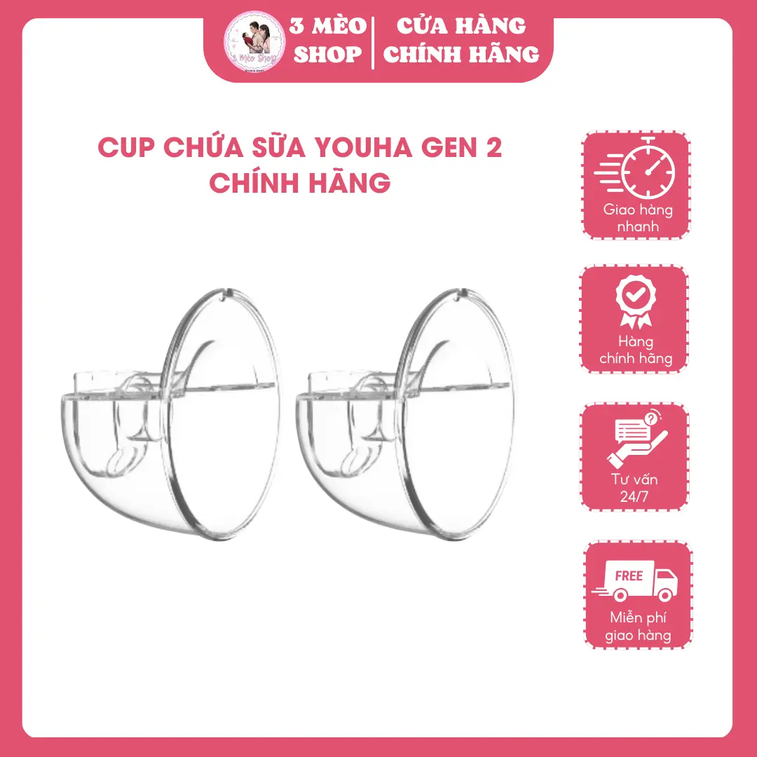 (CHÍNH HÃNG) CUP CHỨA SỮA YOUHA GEN 2 Hút Sữa