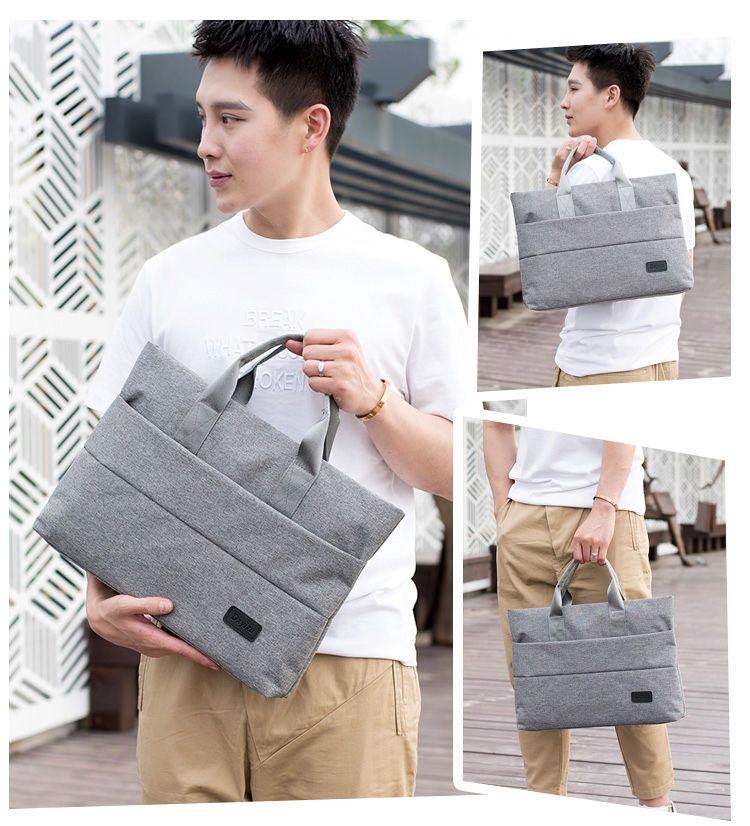 Product Introduction of Handbag Men's Bag New Nylon Canvas Bag Computer Briefcase Men's Bag Business Casual Handbag Men 12