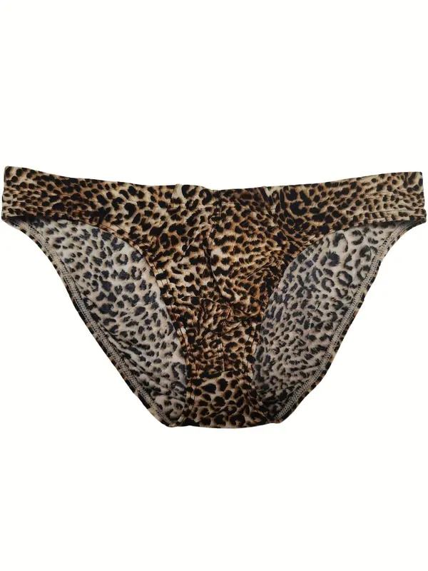 Men's Leopard Print Underwear, Breathable Comfortable Underwear for Daily Wear, Casual Men's Underwear for All Seasons 4