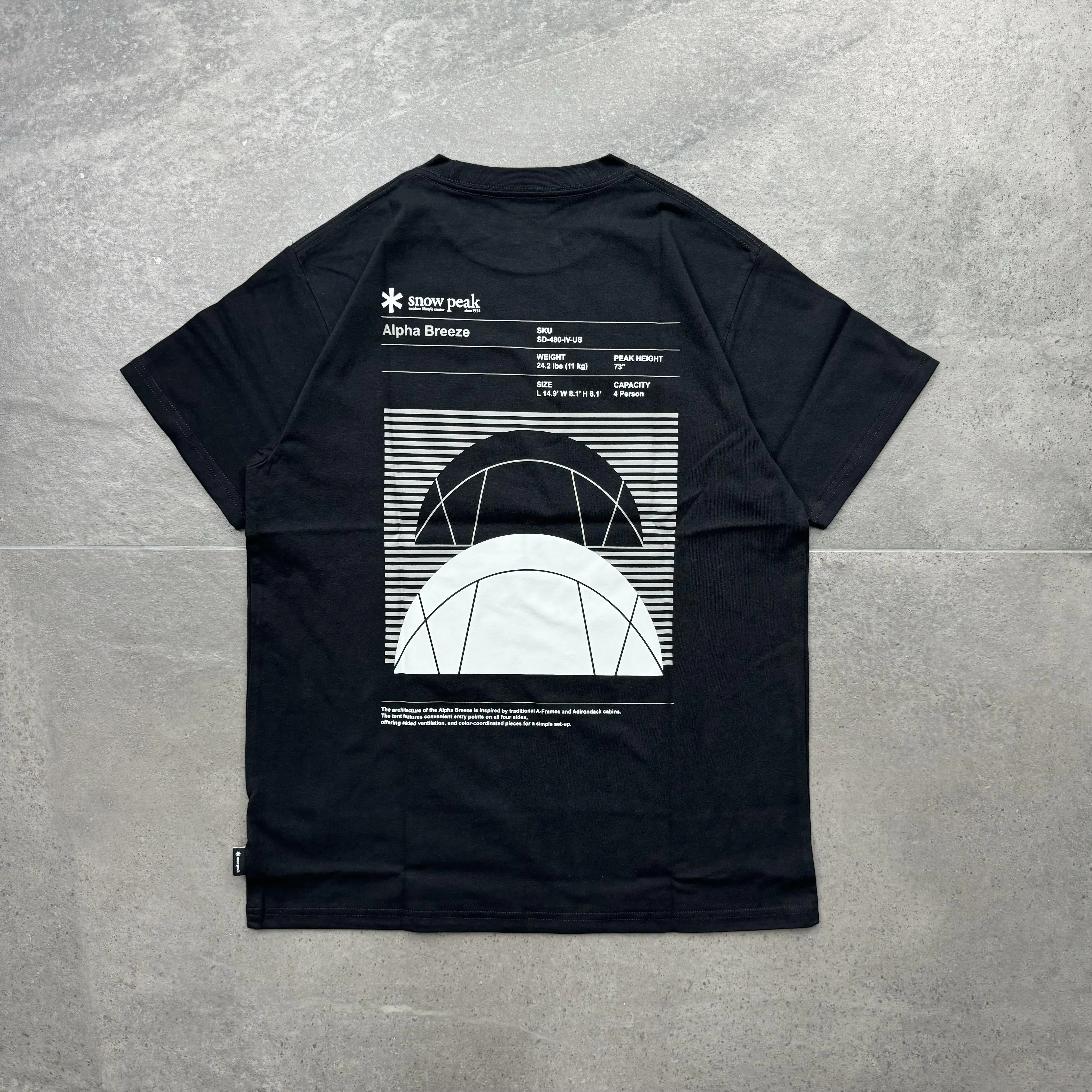 SNOW PEAK T-Shirt Snow Peak Men's and Women's  Printed Short Sleeved T-shirt