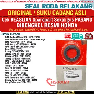Seal Roda Belakang Beat Fi Led New POP Deluxe Street Scoopy Spacy Vario 110 Fi Esp Original Honda