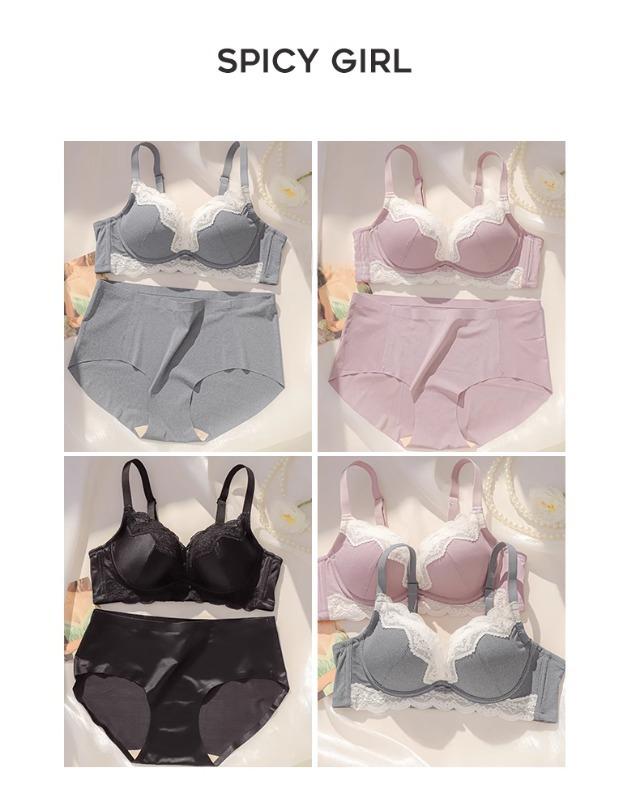 Product Introduction of Bra Seluar Dalam Wanita, Dada Kecil, Tekan Tubi, Sokongan Atas Besar, Tiada Wayar, Tepi Renda Anti-Kendur, Tebal 2cm, Aksesori untuk Payudara 16