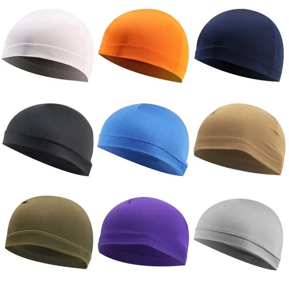 Outdoor Headwear Helmet Cap Breathable Moisture Wicking Cycling Caps Helmet Inner Liner Cooling Hats Sweatband Beanie Dome Cap