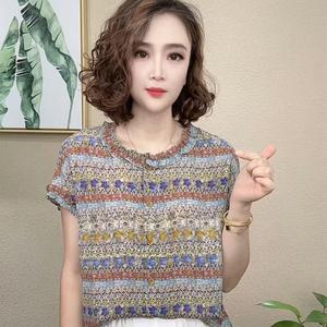 Trendy Round Neck Shirt Women'S Short Sleeve T-Shirt Thin New Design Ladies Tops Short Sleeve Tees