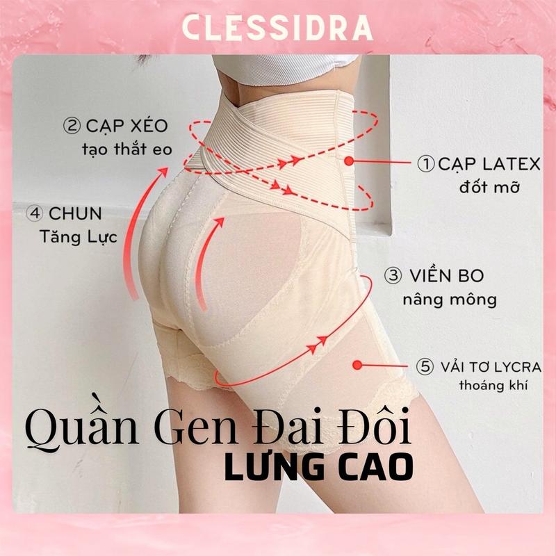 Quần Gen Đai Đôi Lưng Cao Nữ