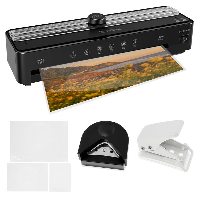 Product Introduction of Laminator Machine Kit 13 Inch Multifunctional Thermal Lamination Machine Safe A4 Office Laminator Household Laminator Machine with 50 Laminating Sheet for Home Office 4u162 38