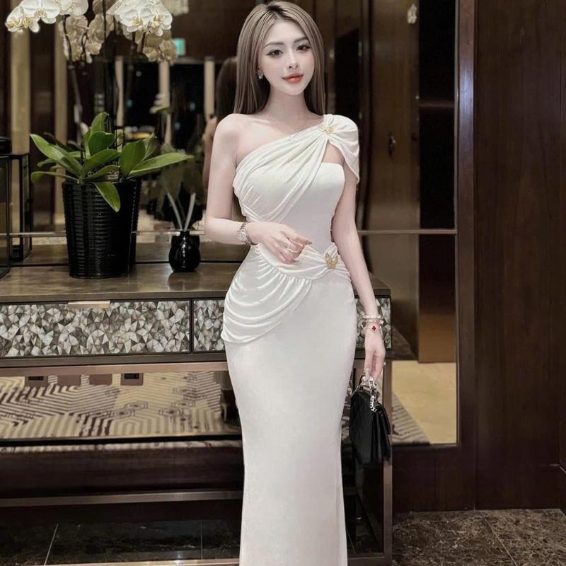 ĐẦM BODY NỮ,TÔN DÁNG KÈM TANG CÀI HỒ ĐIỆP, CHẤT THUN NHỦ CO GIÃN, SANG TRỌNG,ĐI TIỆC , FREESZE Dress Women 3