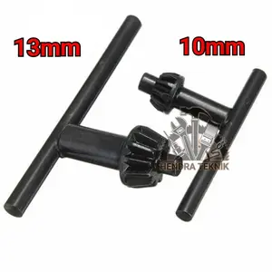 SUKU CADANG KUNCI BOR 10MM / 13MM MURAH KUNCI KEPALA BOR BIASA SPAREPART DRILL CHUCK KEY BESI HITAM