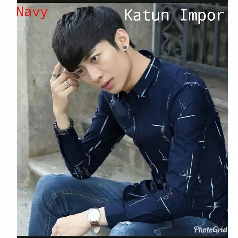 LENGAN PANJANG/HEM PRIA CASUAL KEREN OSCAR Baju Kantong 2