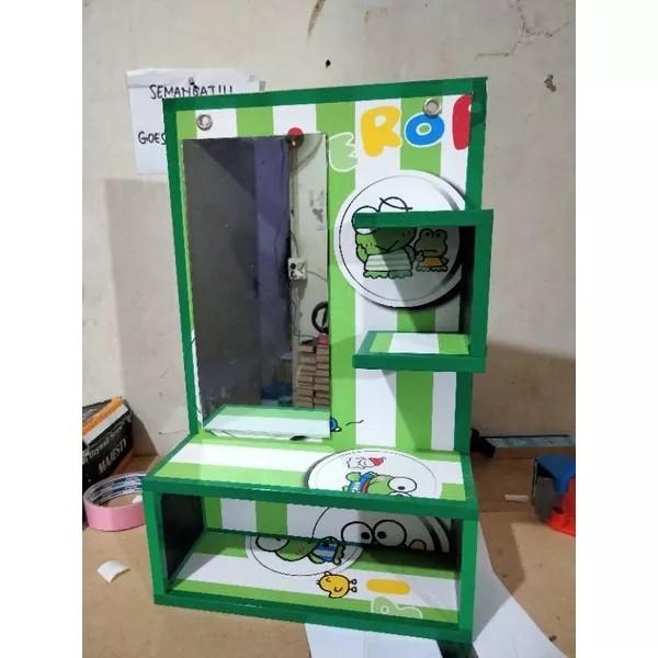 Product Introduction of Rak kosmetik cermin rak minimalis dinding Putih 5