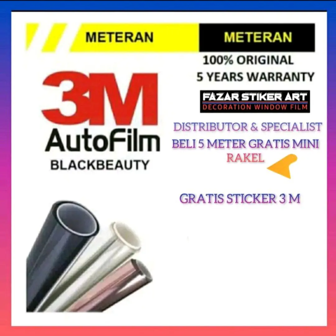 KACA FILM 3M / KACA FILM BLACK BEAUTY / KACA FILM 3M MOBIL / KACA FILM KANTOR / KACA FILM 3M ANTI GORES KACA FILM 3M BLACK BEAUTY ORIGINAL