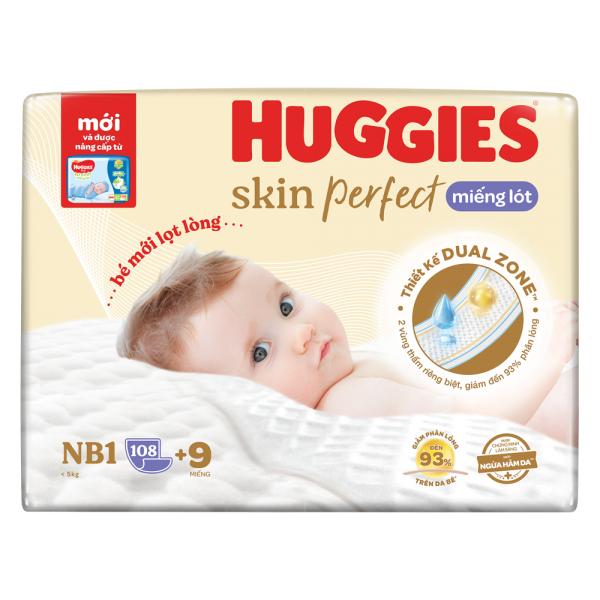(có sẵn) Miếng lót sơ sinh huggies nb108+9 miếng Cho Bé Voi tả