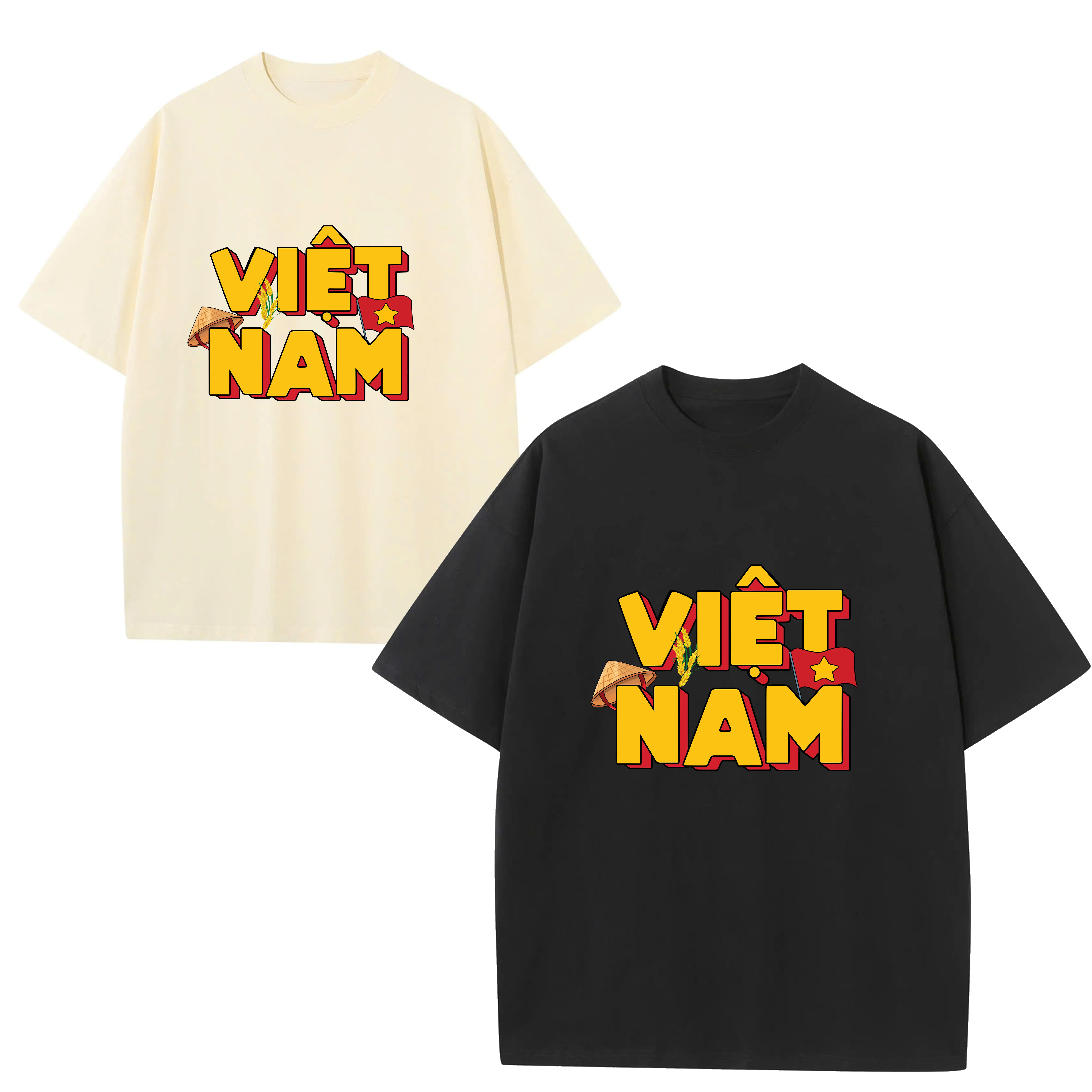 Áo thun nam nữ unisex chữ Việt nam tôi yêu chất thun mềm mịn thoáng mát