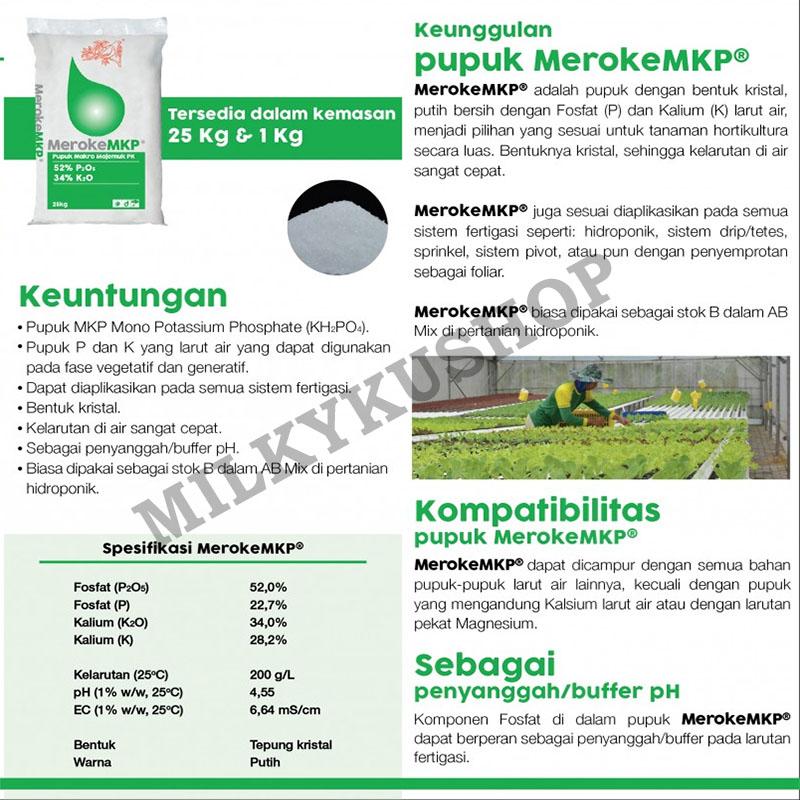 PUPUK MEROKE MKP 1 KG KEMASAN PABRIK MONO KALIUM PHOSPHATE HIDROPONIK 3