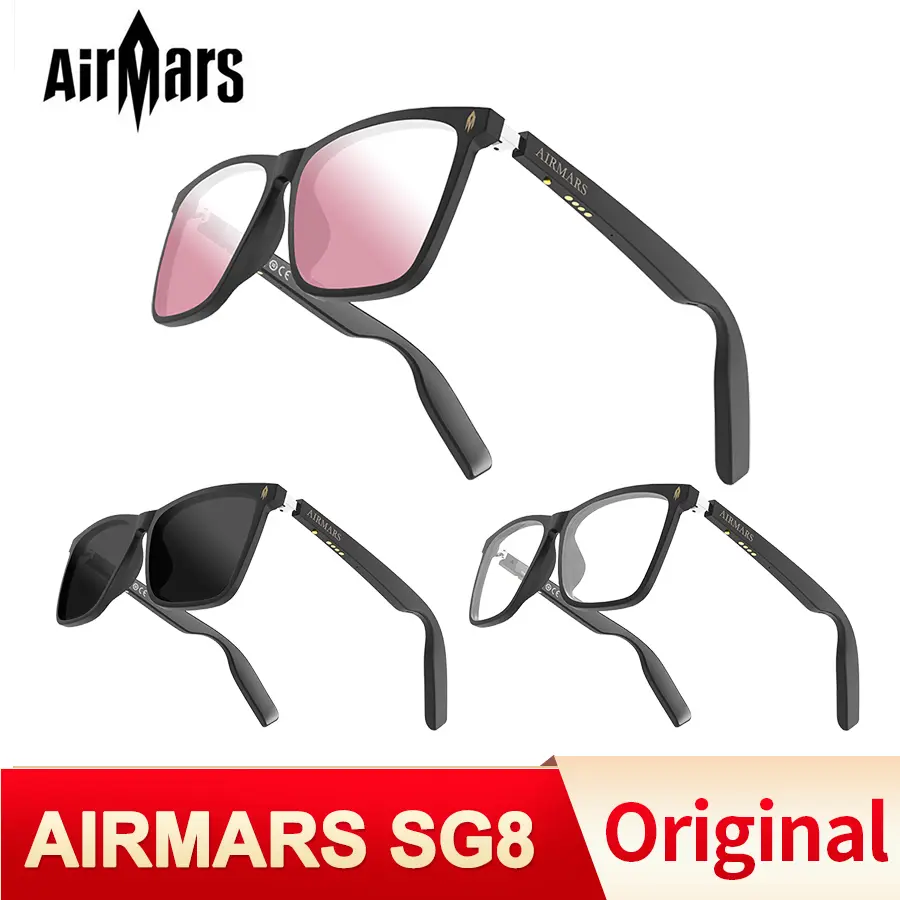 AIRMARS SG8 Smart Glasses Bluetooth Call Voice Assistant Listen Music Glasses Smart Sport Polarized Sunglasses Anti-Blue Eyeglasses