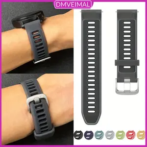 Tali Jam Tangan  20mm 22mm Silicone Quick Release Strap for Garmin Forerunner 570 265 255 165 55 Music/Vivoactive 6 5 4/Venu Transparent Two-Tone Strap Rubber Band Watchband Belt Accessories Smartwatch for Garmin Watch Strap