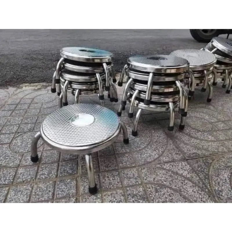 Combo 2 ￼Ghế thấp inox, ghế ngồi xổm, ghế nhặt rau đa năng 1