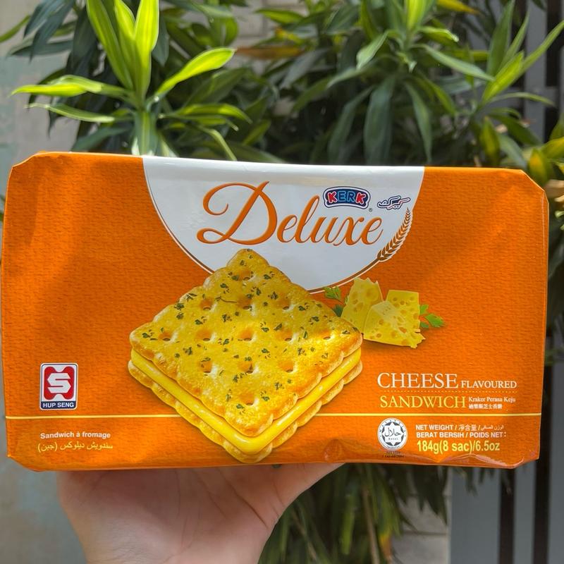 Bánh Quy Kem Bơ Đậu Phộng DELUXE Malaysia - Hộp 184g - 8 gói 6