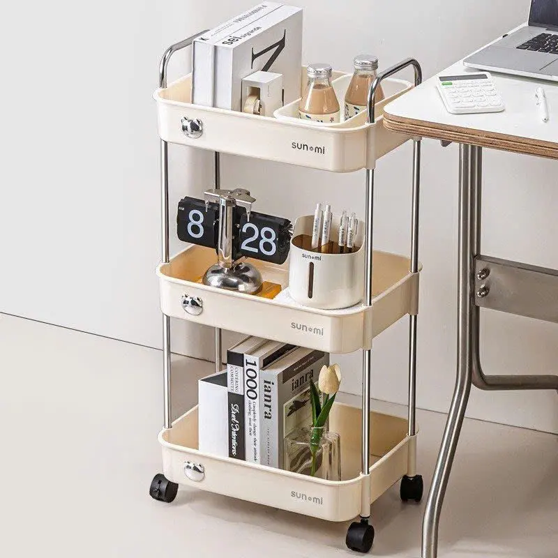 kệ gấu đa năng 3 tầng có bánh xe xoay tròn 360 độ