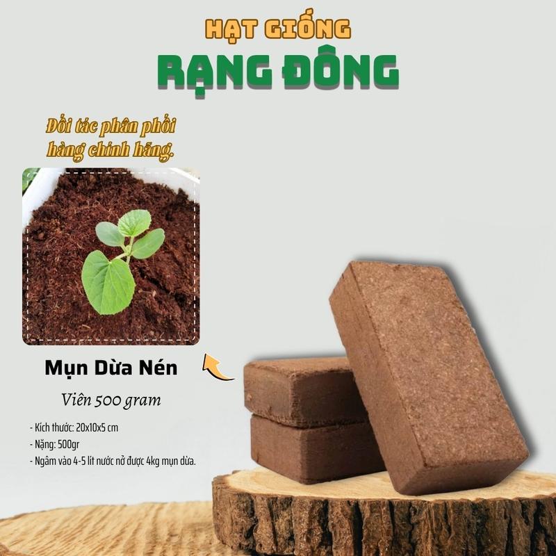 Viên Nén Mụn Xơ Dừa - Dùng ươm hạt giống, giá thể trộn đất đất trồng cây, cải tạo đất tơi xốp - Hạt giống Rạng Đông